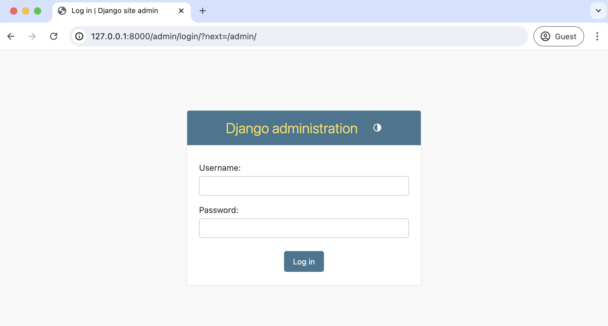 Admin Login Page