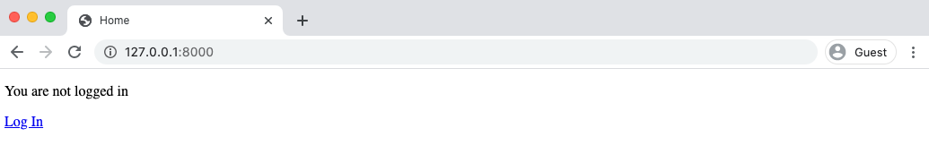 Homepage login link